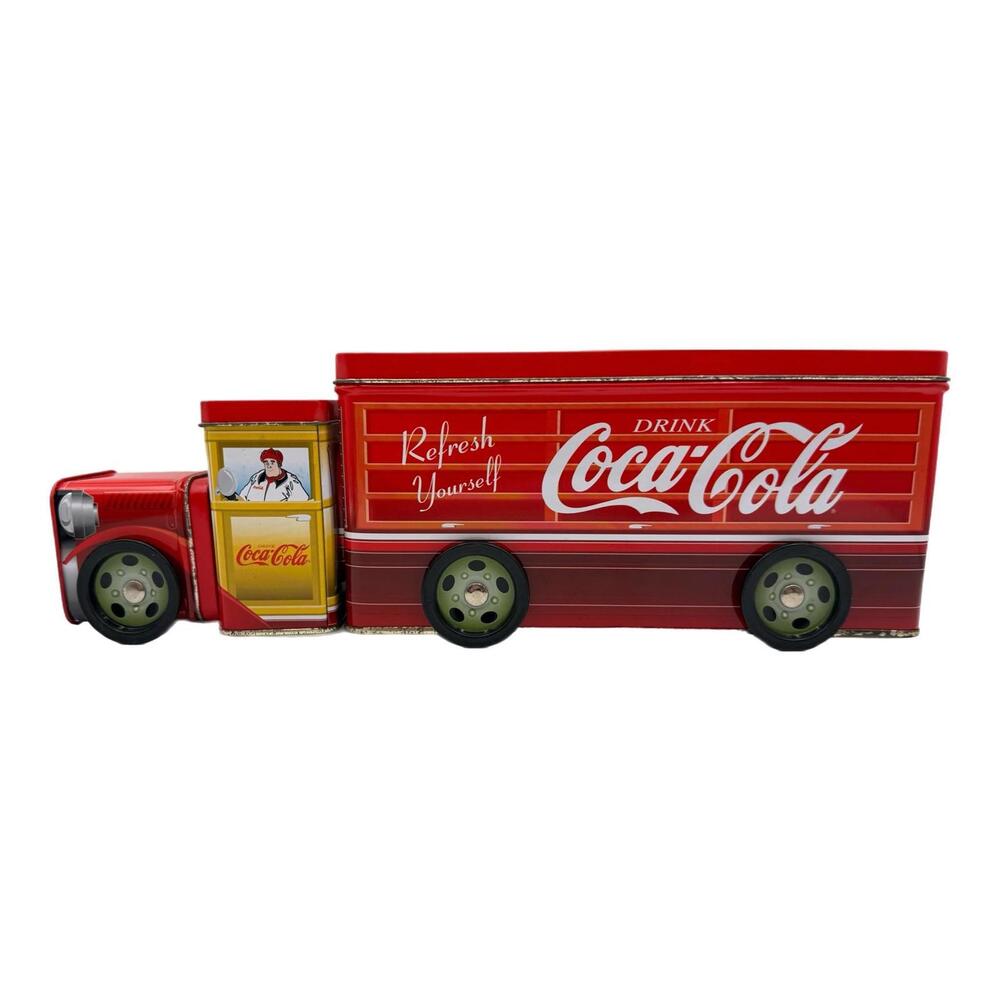 2000 Coca-Cola Three Tin Compartments Delivery Tractor Trailer Truck